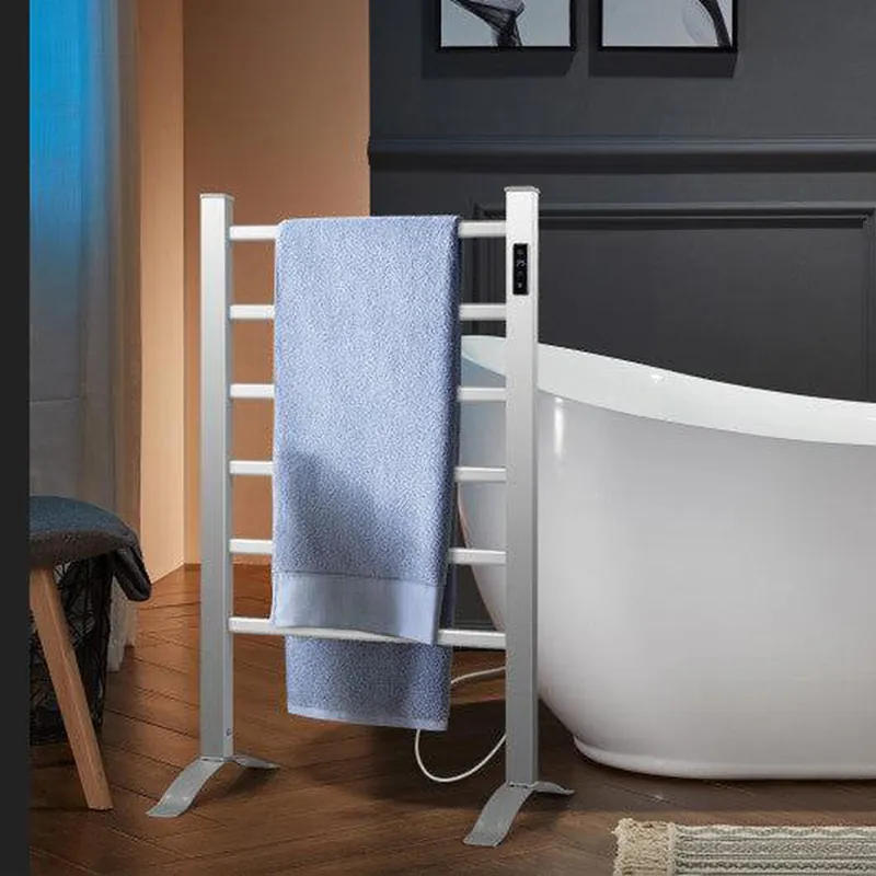 Costway Freestanding and Wall-mounted 6 Bars Towel Warmer with Timer and LED Display One Day Deal