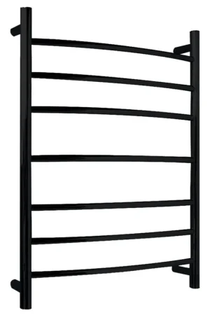 ANZZI Gown Series 7-Bar Stainless Steel Matte Black Wall-Mounted Electric Towel Warmer Rack Hot Deal