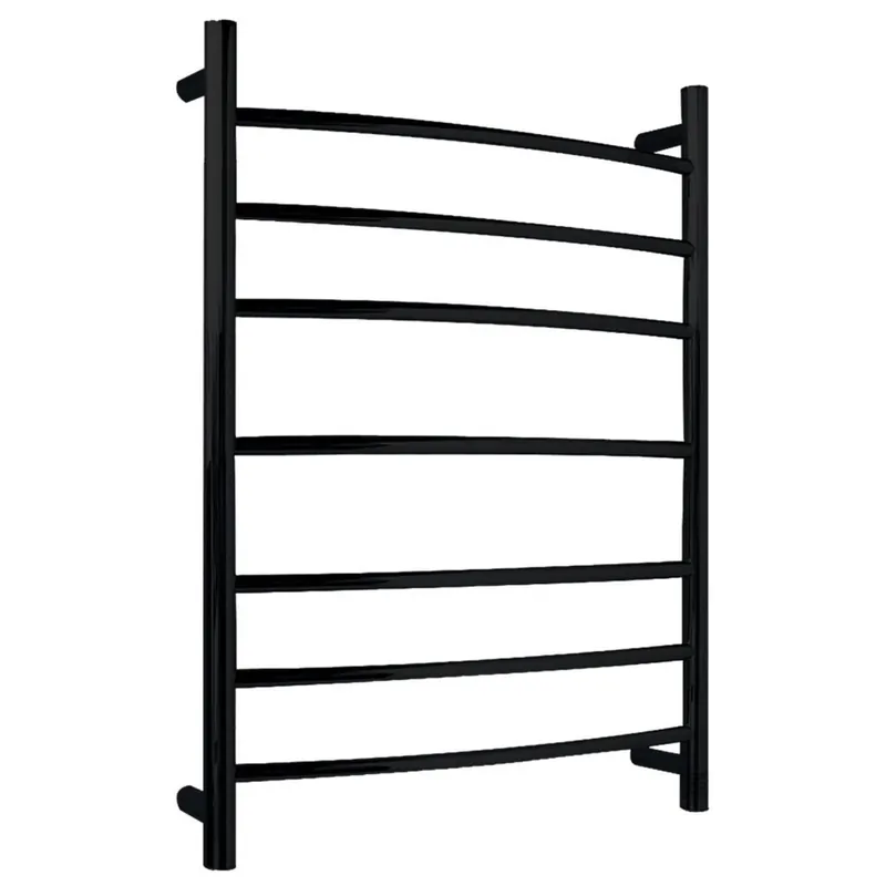 ANZZI Gown Series 7-Bar Stainless Steel Matte Black Wall-Mounted Electric Towel Warmer Rack Hot Deal