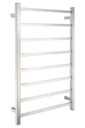 ANZZI Bell Series 8-Bar Polished Chrome Wall-Mounted Electric Towel Warmer Stainless Steel Rack Exclusive