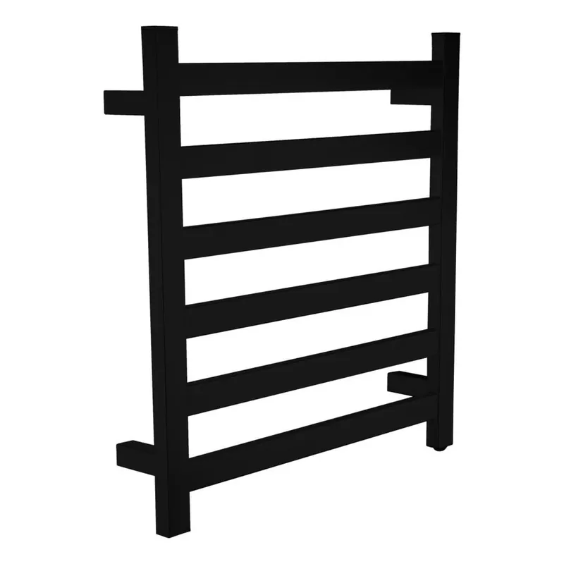 Factory Price ANZZI Note Series 6-Bar Matte Black Stainless Steel Wall-Mounted Electric Towel Warmer Rack
