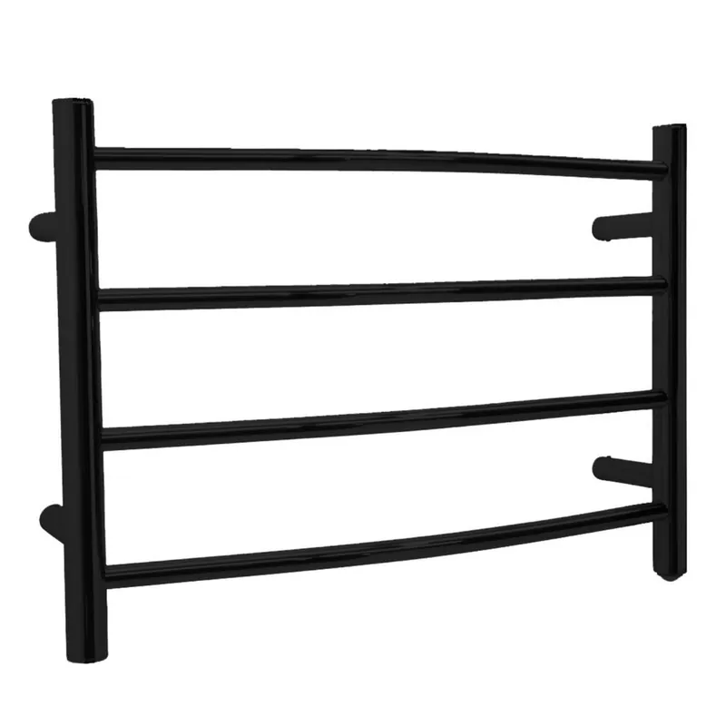 ANZZI Glow Series 4-Bar Stainless Steel Matte Black Wall-Mounted Electric Towel Warmer Rack Price Drop