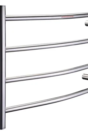 ANZZI Glow Series 4-Bar Stainless Steel Polished Chrome Wall-Mounted Electric Towel Warmer Rack Must Have