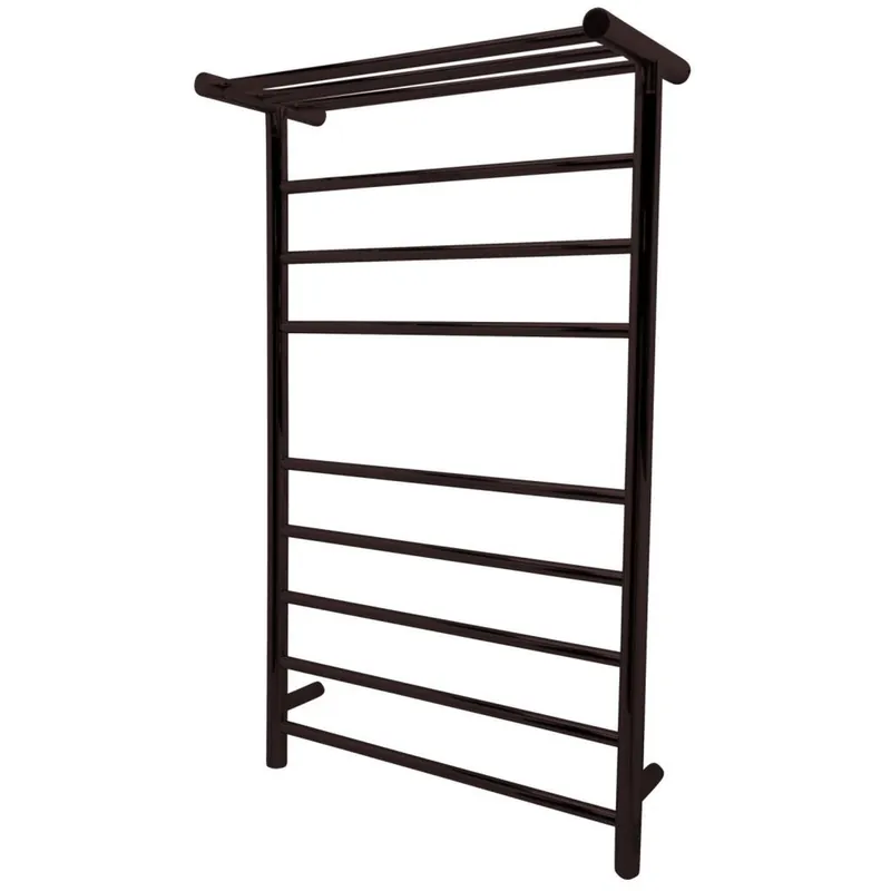 ANZZI Eve Series 8-Bar Stainless Steel Wall-Mounted Electric Towel Warmer Rack With Top Shelf in Oil Rubbed Bronze Finish Exclusive Offer