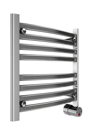 MrSteam Broadway Collection 20" x 20" 8-Bar Polished Chrome Hardwired Wall-Mounted Electric Towel Warmer With Digital Timer and Built-in Aromatherapy Oil Well Exclusive Offer