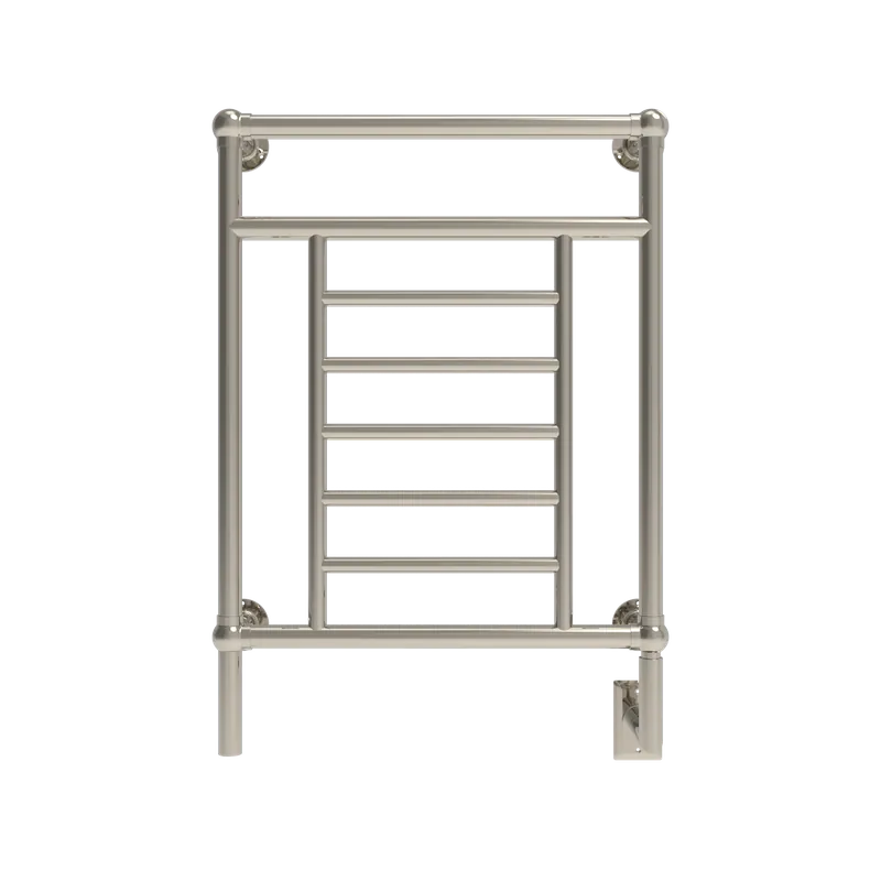 Free Delivery Amba Traditional 25" 8-Bar Polished Nickel Hardwired Towel Warmer