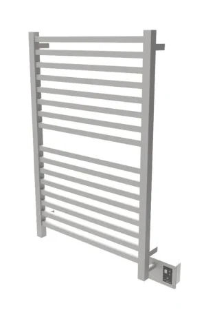 Super Sale Amba Quadro 28" x 42" 16-Bar Brushed Stainless Steel Hardwired Towel Warmer With Digital Heat Controller
