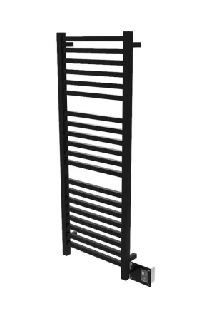 Affordable Amba Quadro 20" x 54" 20-Bar Matte Black Hardwired Towel Warmer With Digital Heat Controller