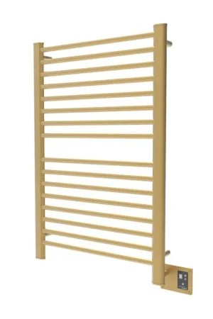 Weekend Sale Amba Sirio 29" x 43" 16-Bar Satin Brass Hardwired Towel Warmer