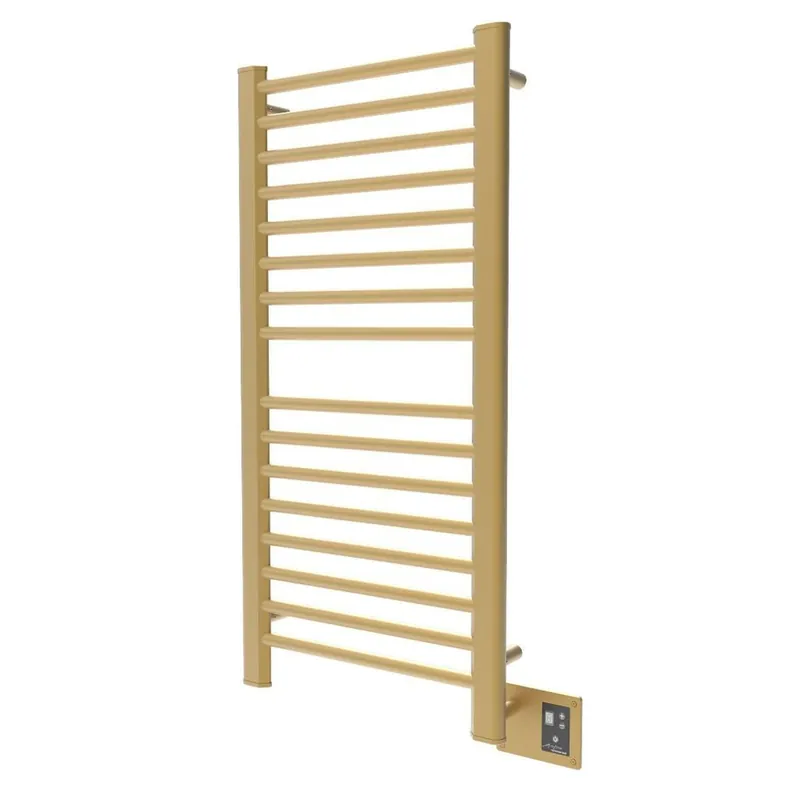 Amba Sirio 21" x 42" 16-Bar Satin Brass Hardwired Towel Warmer Markdown