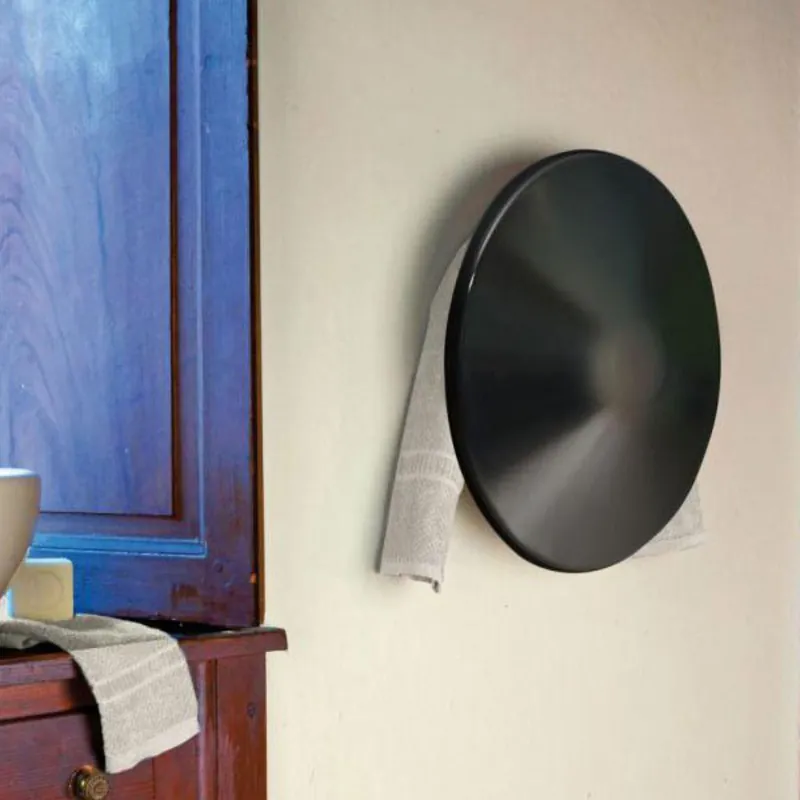 Maya Bath Shield 18" x 7" Black Steel Wall-Mounted Hardwired Electric Towel Warmer Weekend Sale