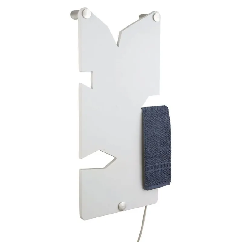Maya Bath Moderno 12" x 25" White Ceramic Wall-Mounted Hardwired Electric Towel Warmer Buy Direct