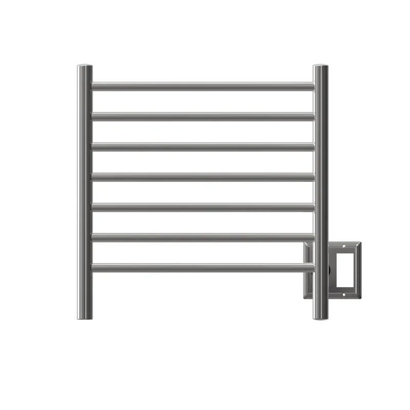 Next Day Delivery Amba Radiant Small 7-Bar Polished Stainless Steel Hardwired and Plug-In Combo Towel Warmer