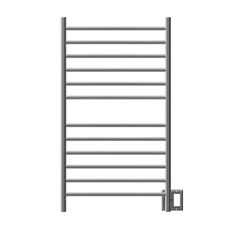 Today Only Amba Radiant Large Straight 12-Bar Polished Stainless Steel Hardwired and Plug-In Combo Towel Warmer