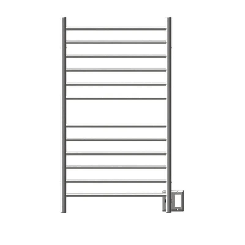 Amba Radiant Large Straight 12-Bar Brushed Stainless Steel Hardwired and Plug-In Combo Towel Warmer Express Delivery