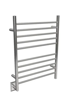 Top Rated Amba Radiant Straight 10-Bar Polished Stainless Steel Left Hardwired Towel Warmer