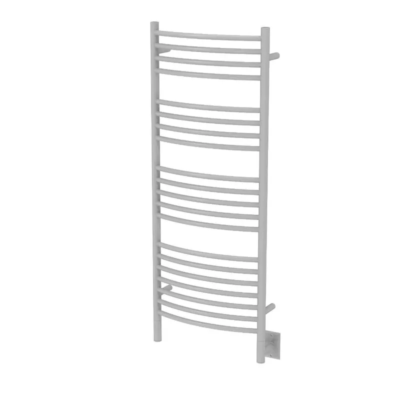 Authentic Amba Jeeves D Curved 20-Bar White Finish Hardwired Towel Warmer
