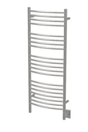 Amba Jeeves D Curved 20-Bar Polished Stainless Steel Hardwired Towel Warmer New Release