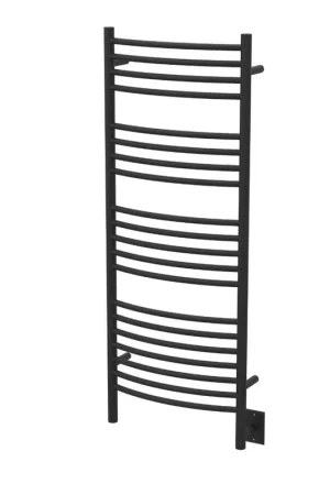 Amba Jeeves D Curved 20-Bar Matte Black Finish Hardwired Towel Warmer Hot Deal
