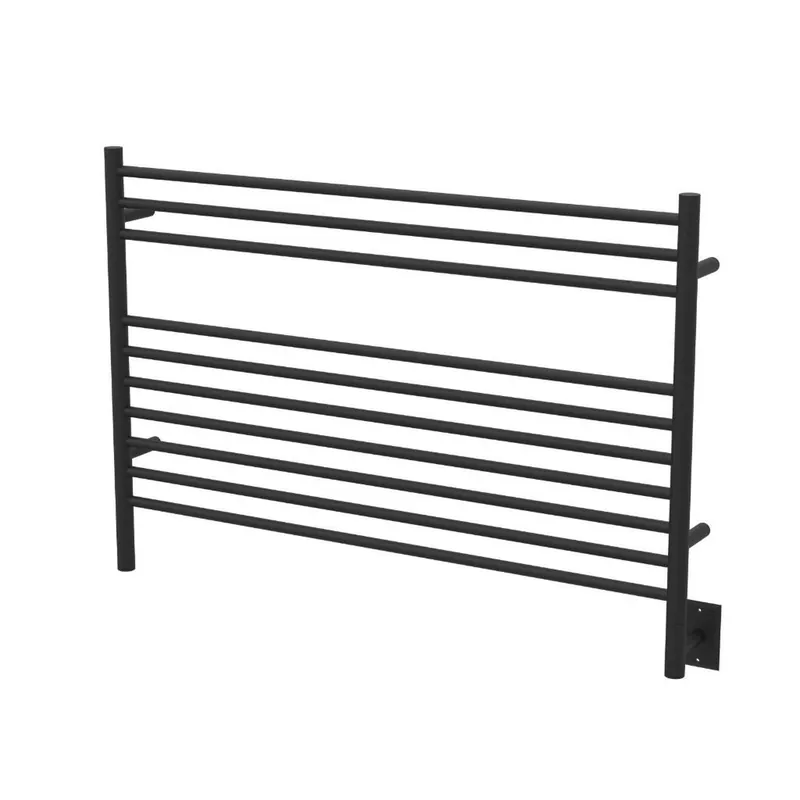 Amba Jeeves L Straight 10-Bar Matte Black Hardwired Towel Warmer Time-Limited