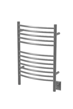 Amba Jeeves E Curved 12-Bar Brushed Stainless Steel Finish Hardwired Towel Warmer Crafted