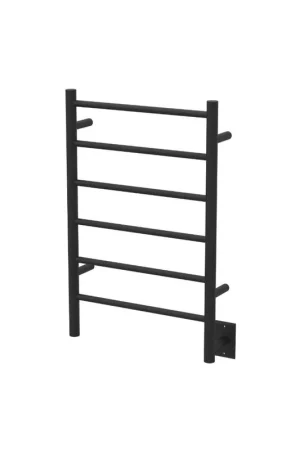 Amba Jeeves J Straight 6-Bar Matte Black Finish Hardwired Drying Rack Certified