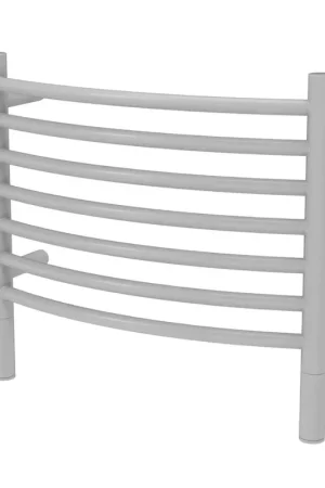 Amba Jeeves H Curved 7-Bar White Finish Hardwired Towel Warmer Fan Favorite