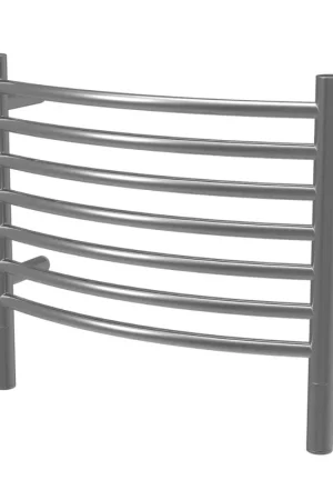 Amba Jeeves H Curved 7-Bar Brushed Stainless Steel Hardwired Towel Warmer New Release