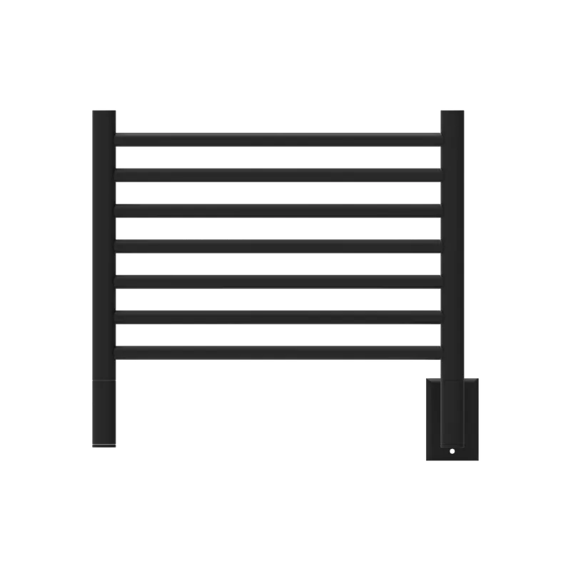 Amba Jeeves H Straight 7-Bar Matte Black Finish Hardwired Towel Warmer Final Sale