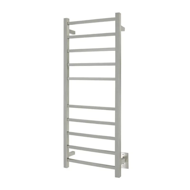 WarmlyYours Sydney 17" x 43" Brushed Stainless Steel Wall-Mounted 10-Bar Hardwired Towel Warmer Today Only
