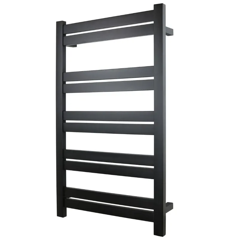 WarmlyYours Grande 10 21" x 34" Matte Black Stainless Steel Wall-Mounted 10-Bar Hardwired Towel Warmer Best Choice