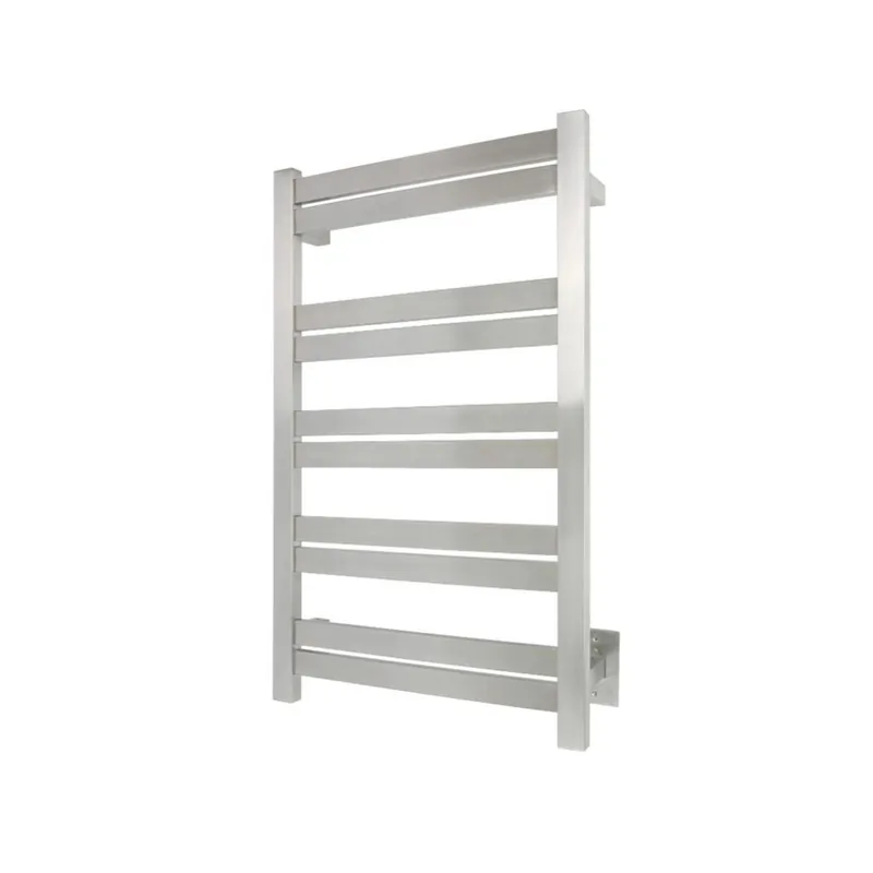 Affordable WarmlyYours Grande 10 21" x 34" Brushed Stainless Steel Wall-Mounted 10-Bar Hardwired Towel Warmer