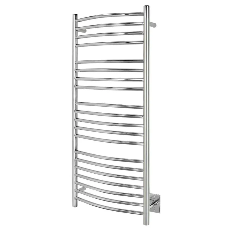 WarmlyYours Bellagio 20" x 47" Polished Stainless Steel Wall-Mounted 20-Bar Hardwired Towel Warmer Budget