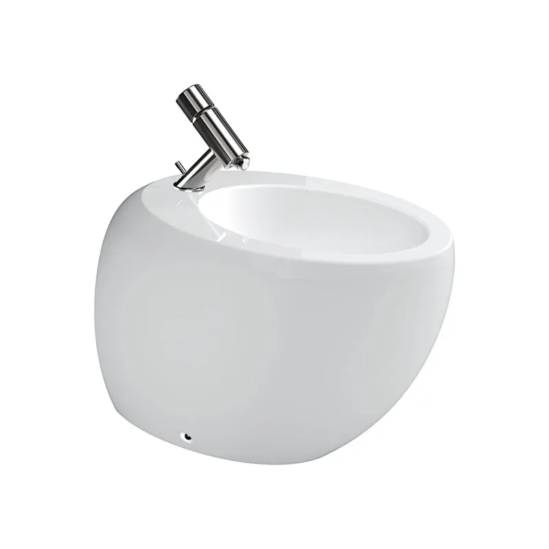 Laufen IlBagnoAlessi 15" x 23" Single-Hole White Floor-Mounted Bidet No Minimum Order