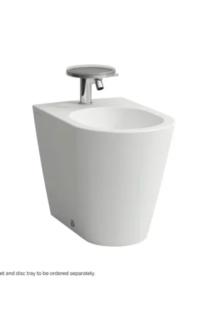 Deal Laufen Kartell 15" x 16" Single-Hole Matte Gray Floor-Mounted Bidet
