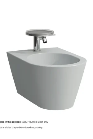 Price Cut Laufen Kartell 15" x 11" Single-Hole Matte Gray Wall-Mounted Bidet