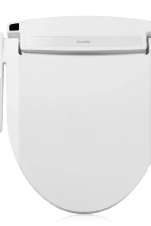Brondell Swash Select EM417 19.5" White Round Electric Advanced Bidet Toilet Seat With Side Control Panel Money Back Guarantee