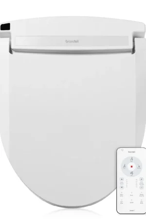 Free Delivery Brondell Swash Select EM617 19.5" White Round Electric Advanced Bidet Toilet Seat With Wireless Remote Control