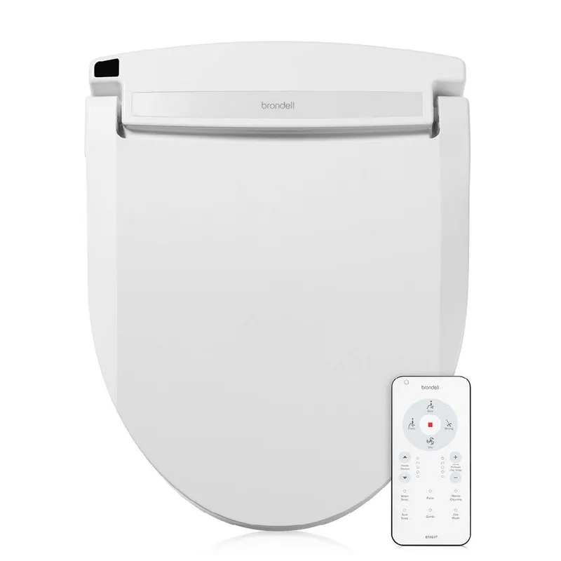 Free Delivery Brondell Swash Select EM617 19.5" White Round Electric Advanced Bidet Toilet Seat With Wireless Remote Control
