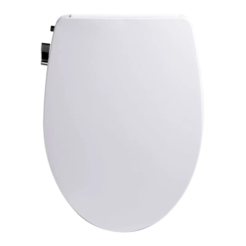 Handmade Bio Bidet Slim Zero 14" White Elongated Non-Electric Bidet Toilet Seat With Night Light, Dual Nozzle And Built-in Side Lever