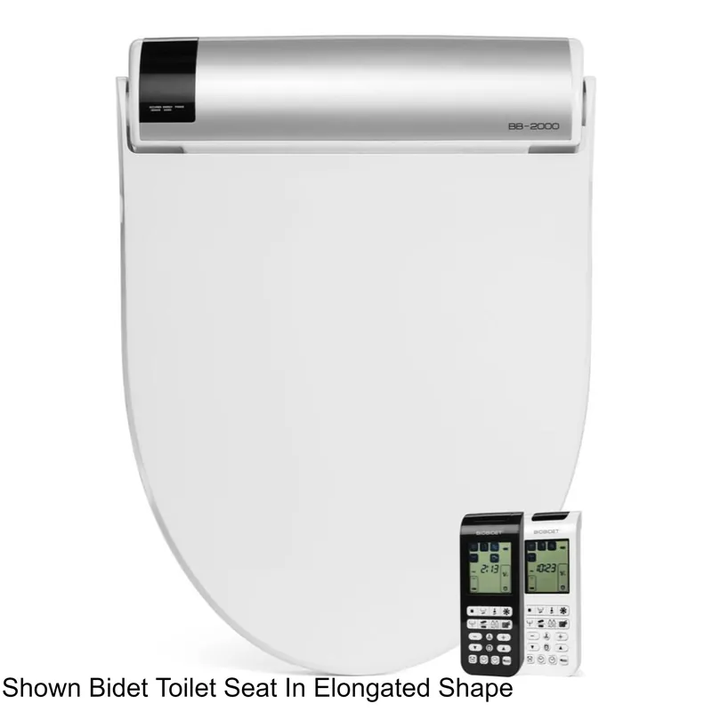Fresh Stock Bio Bidet Bliss BB-2000 15" White Round Premier Class Bidet Toilet Seat With Hybrid Heating Technology And Wireless Remote Control