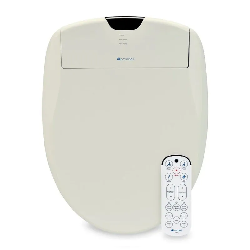 Brondell Swash 1400 19.55" Biscuit Round Electric Luxury Bidet Toilet Seat With Wireless Remote Control Limited Time