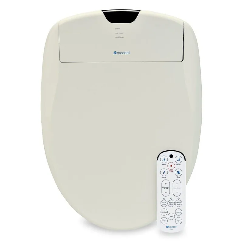 Don’t Miss Out Brondell Swash 1400 20.43" Biscuit Elongated Electric Luxury Bidet Toilet Seat With Wireless Remote Control