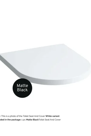 Laufen Kartell 15" x 18" Matte Black Toilet Seat and Cover With Soft-Close System Factory Price