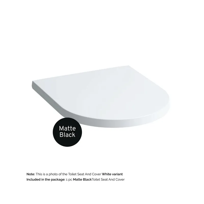 Laufen Kartell 15" x 18" Matte Black Toilet Seat and Cover With Soft-Close System Factory Price