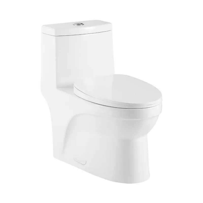 Fan Favorite Ratel 15" x 28" White Gloss One-Piece Dual-Flush Floor-Mounted ADA-Compliant Toilet With Soft-Close Seat