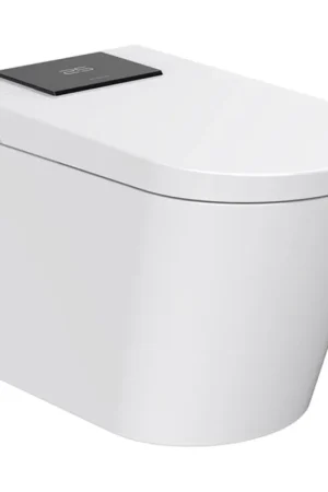 Trone Nobelet Elongated Classic White Luxury Toilet With Smart Bidet and Remote Control Free Delivery
