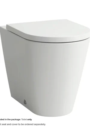 Deal Laufen Kartell 15" x 17" Matte White Dual-Flush Washdown Floor-Mounted Toilet