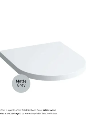 Laufen Kartell 15" x 18" Matte Gray Toilet Seat and Cover With Soft-Close System Flash Sale