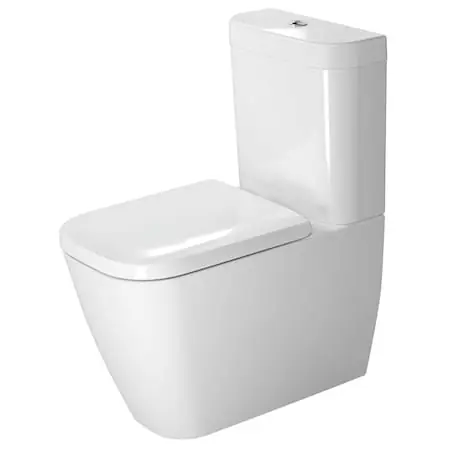 Final Sale Duravit Happy D.2 14" x 25" x 16" White Floorstanding Toilet Bowl With HygieneGlaze (2134092092)